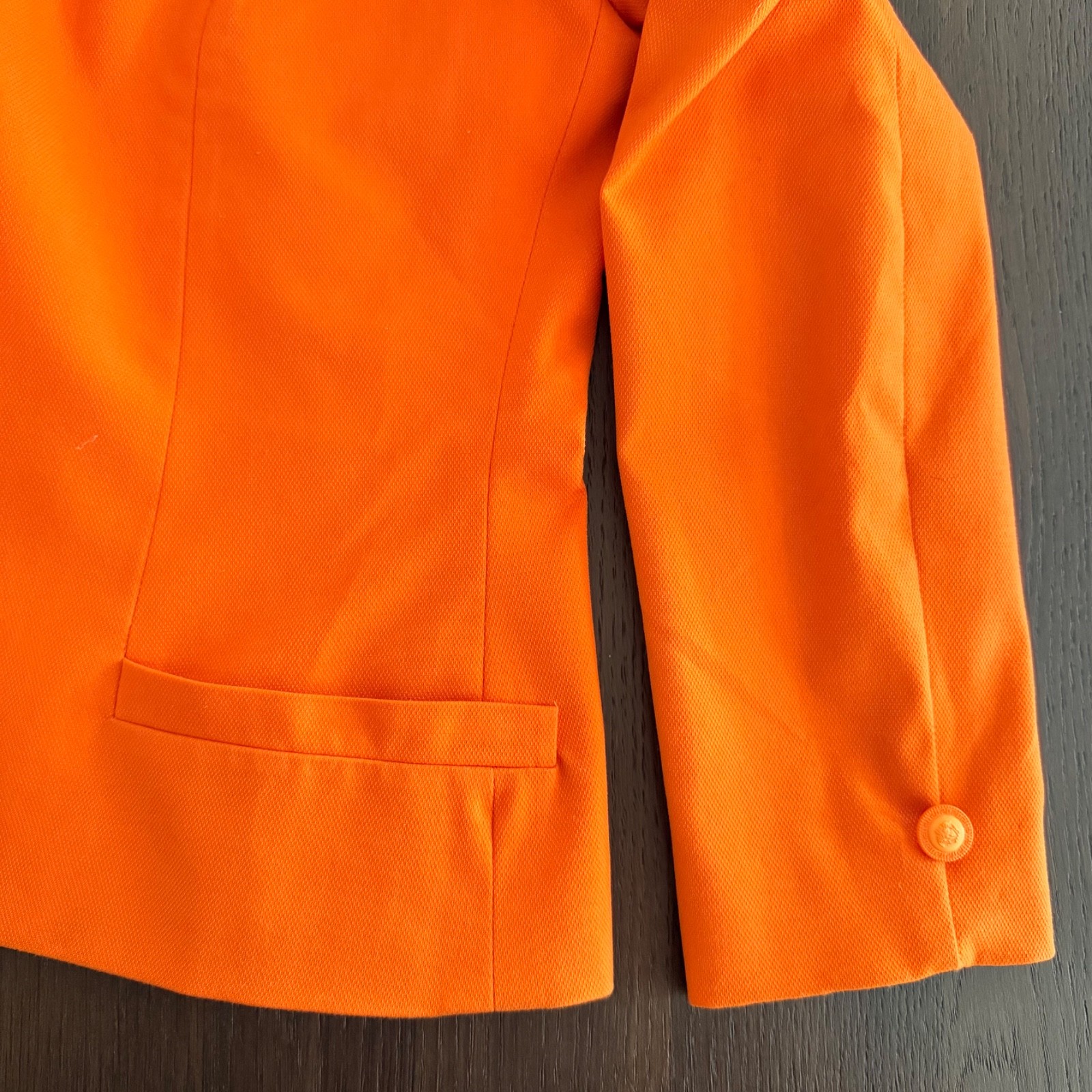 VERSACE JEANS COUTURE orange Blazer 2 button size 42 made in Italy from S/S 1996