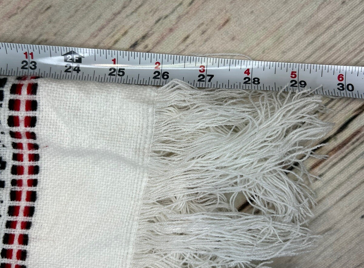 Vintage Aztec Fringed Cape/Shawl Multicolor See Pics For Measurements