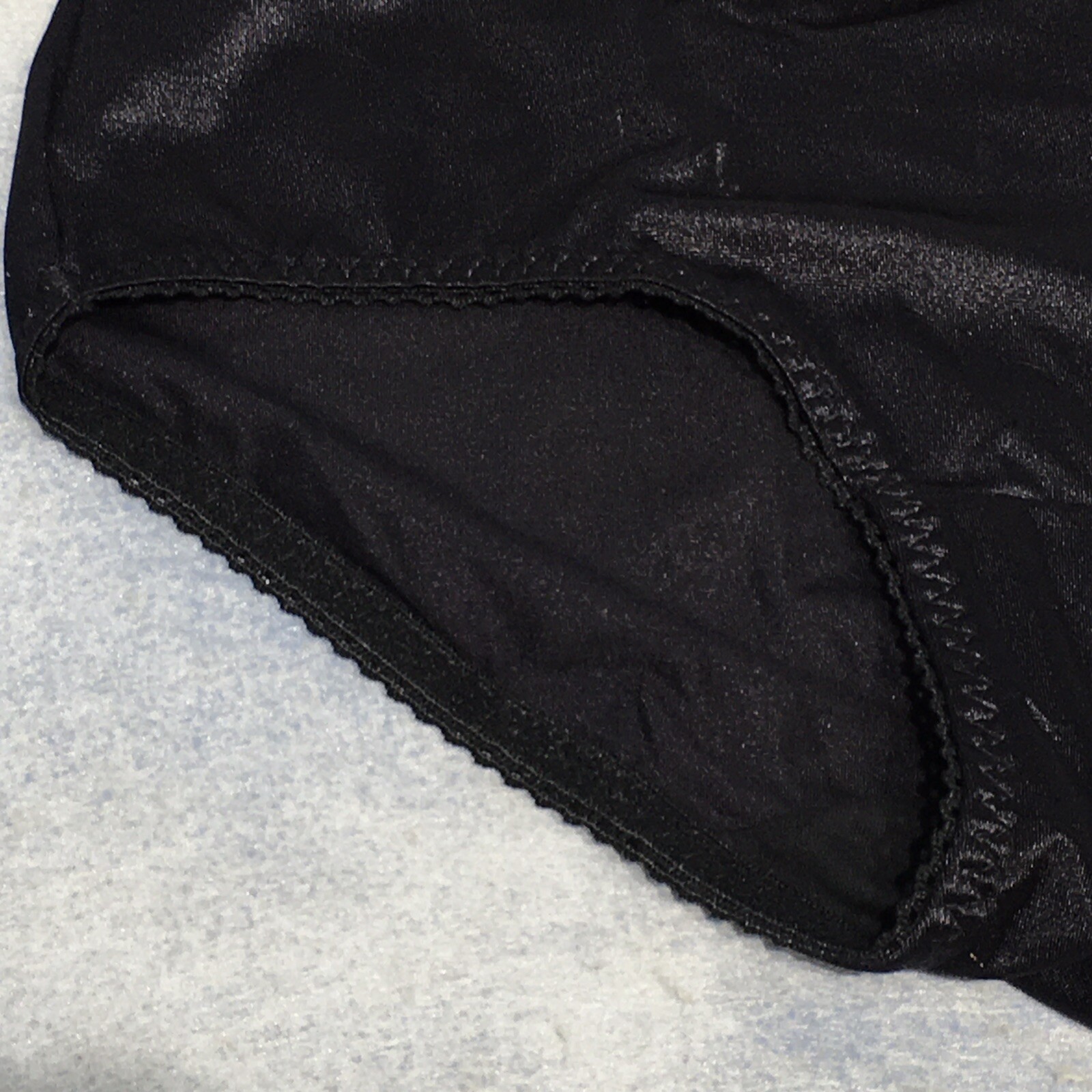 90s NWT DEADSTOCK Vassarette Shapewear Brief Undershapers Black Satin Large Vtg