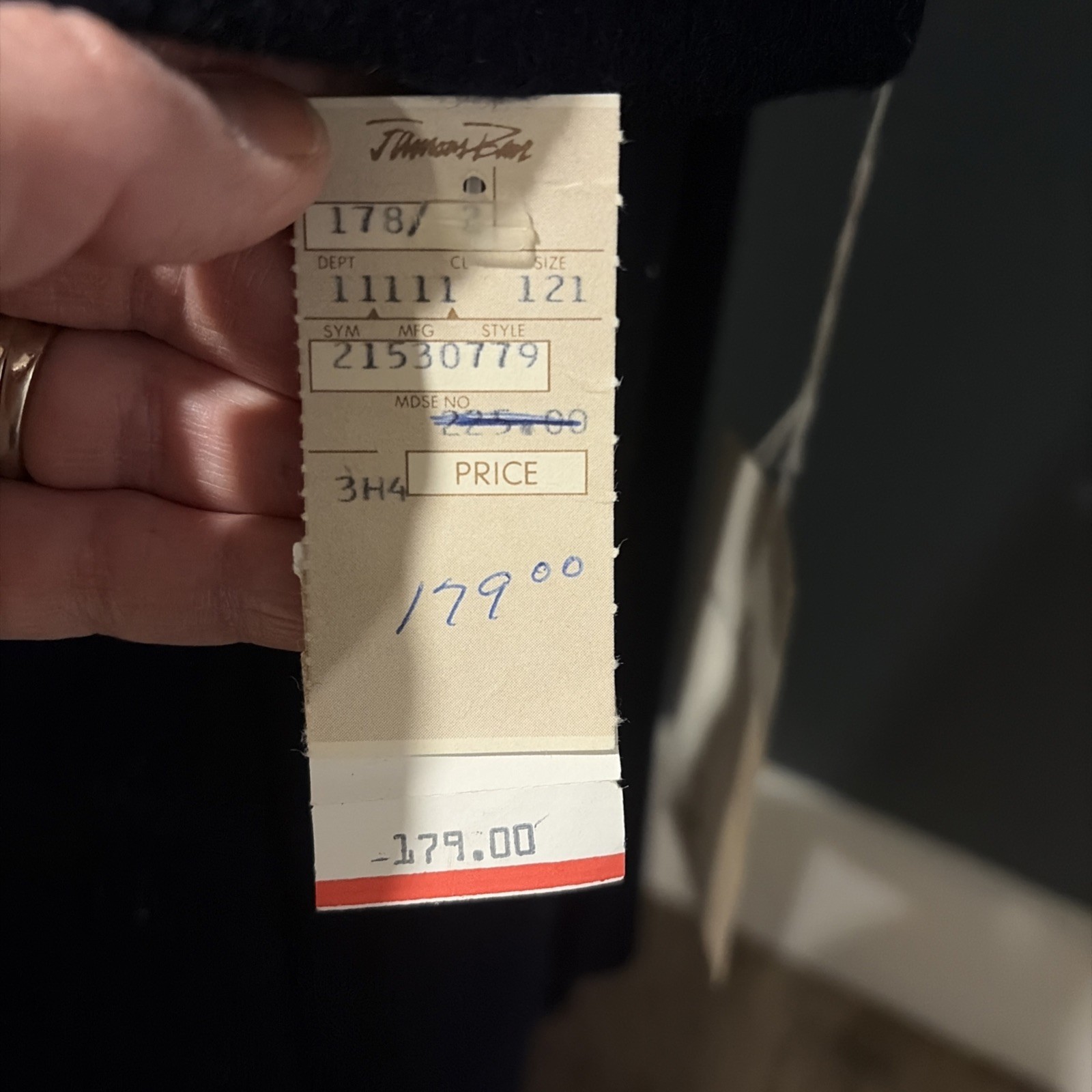 Vtg Reflections NWT 100% Wool Size 12 Navy Long Coat See Description For Measure