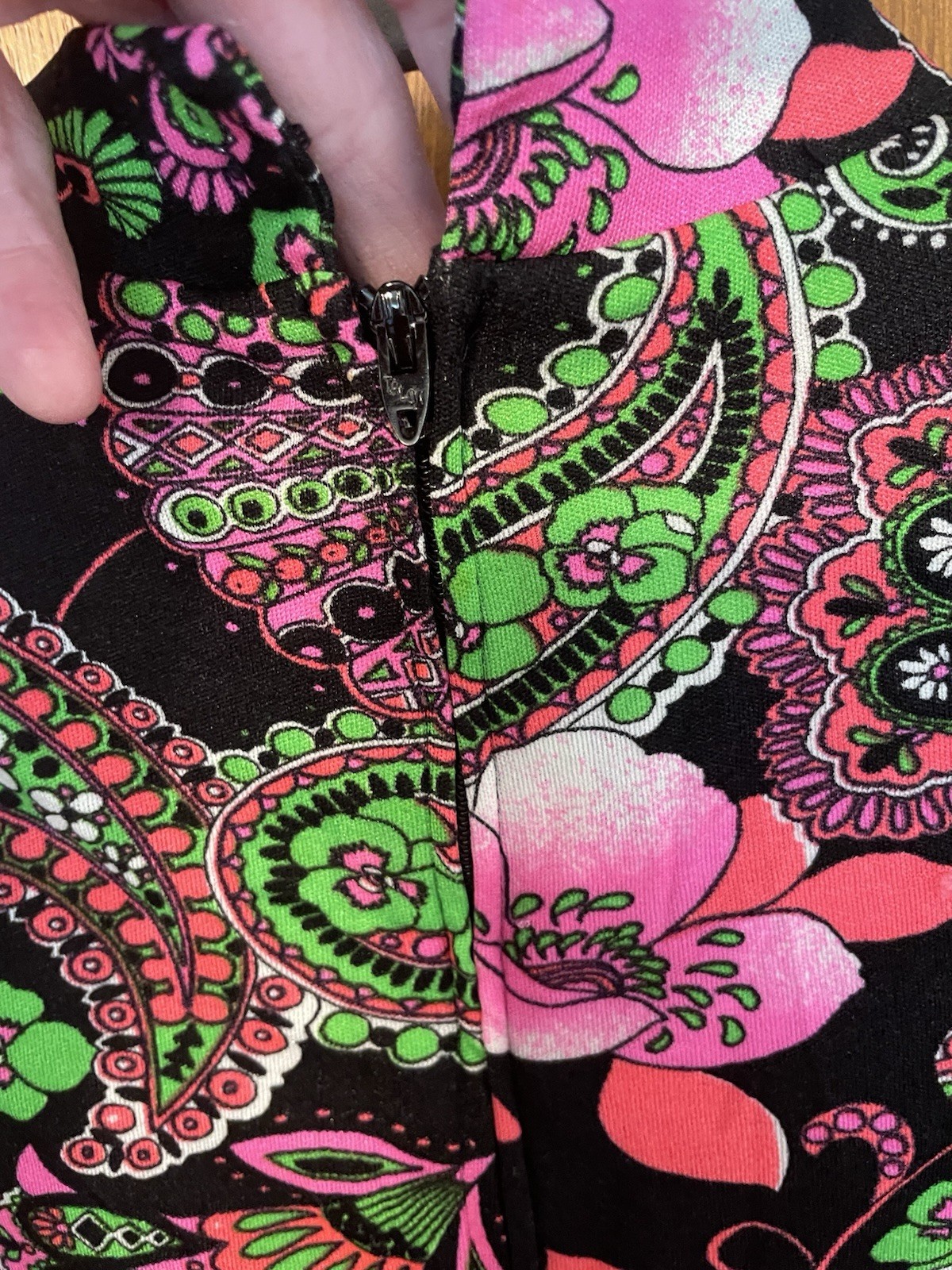 Betty Bone 70s Vintage Maxi Dress Neons Hippy No Size See Measurements