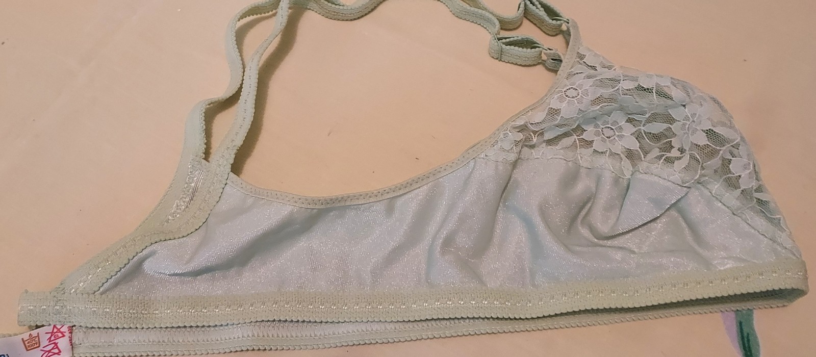 Vintage St. Michael Lace Bras White & Green 36B (2 Pair)