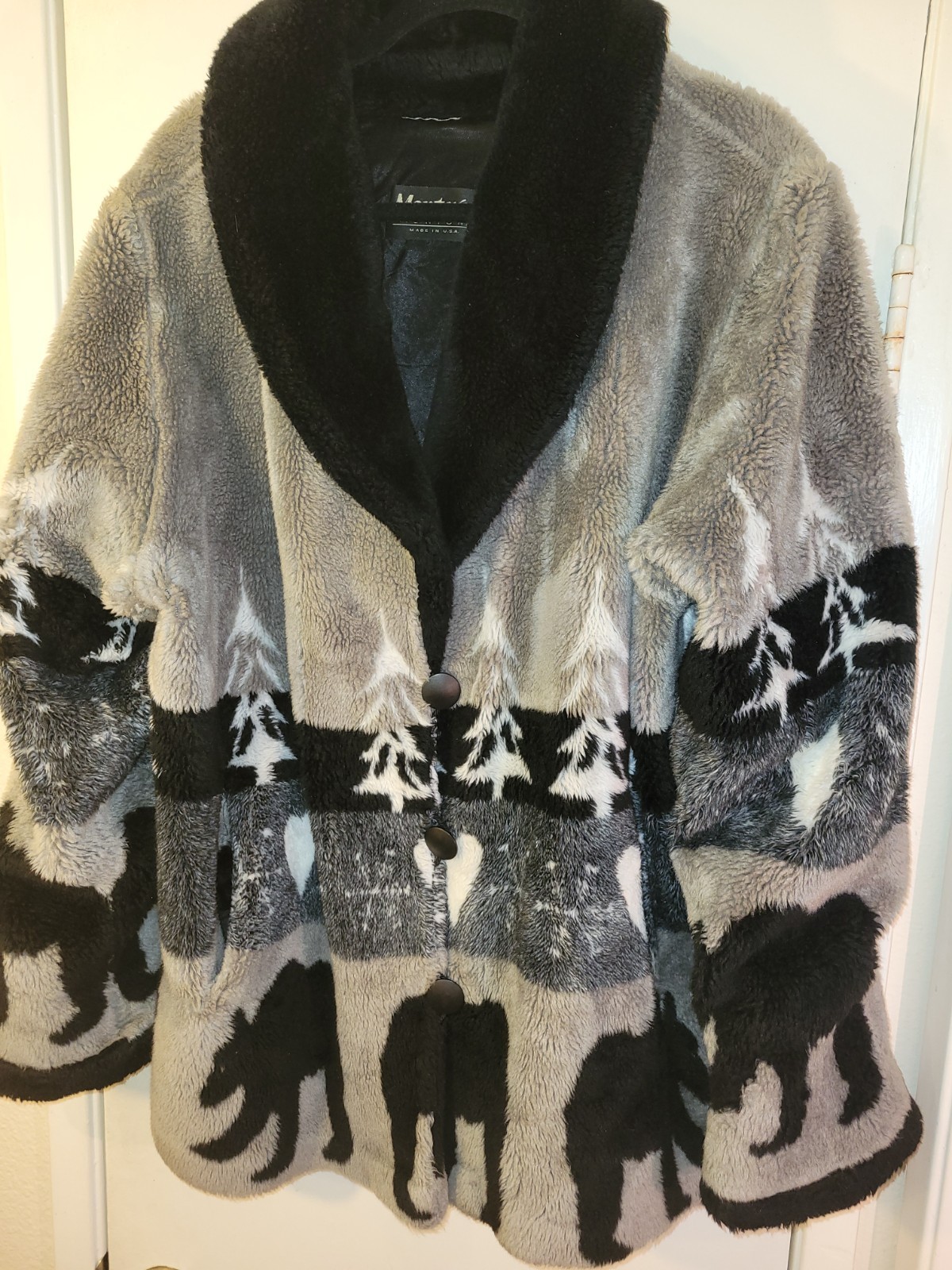 Vintage 1980s, Monterey Fashions, Anorak/Coat, Women&rsquo;s/Large, Faux Fur