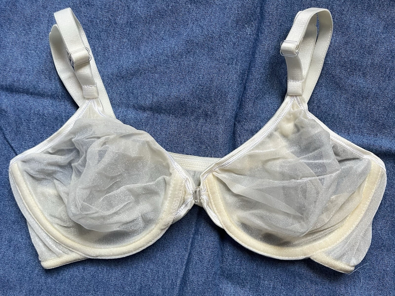 Vintage Bra Lot Lace Sheer Beige Warners Vassarette Backless by Smoothie