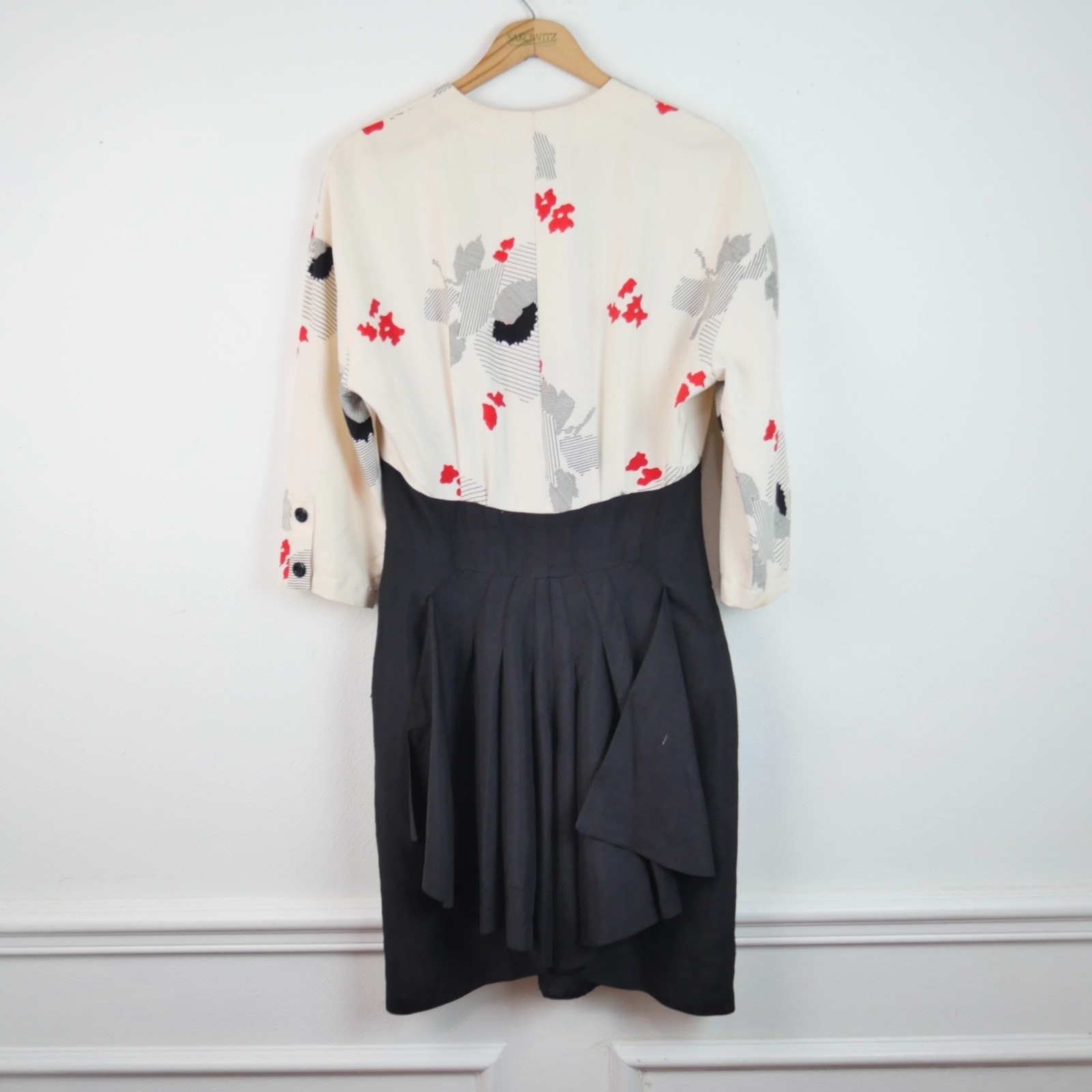Vintage 80s Bernard Perris Silk Dress France Luxury Designer Cocktail Glam 10