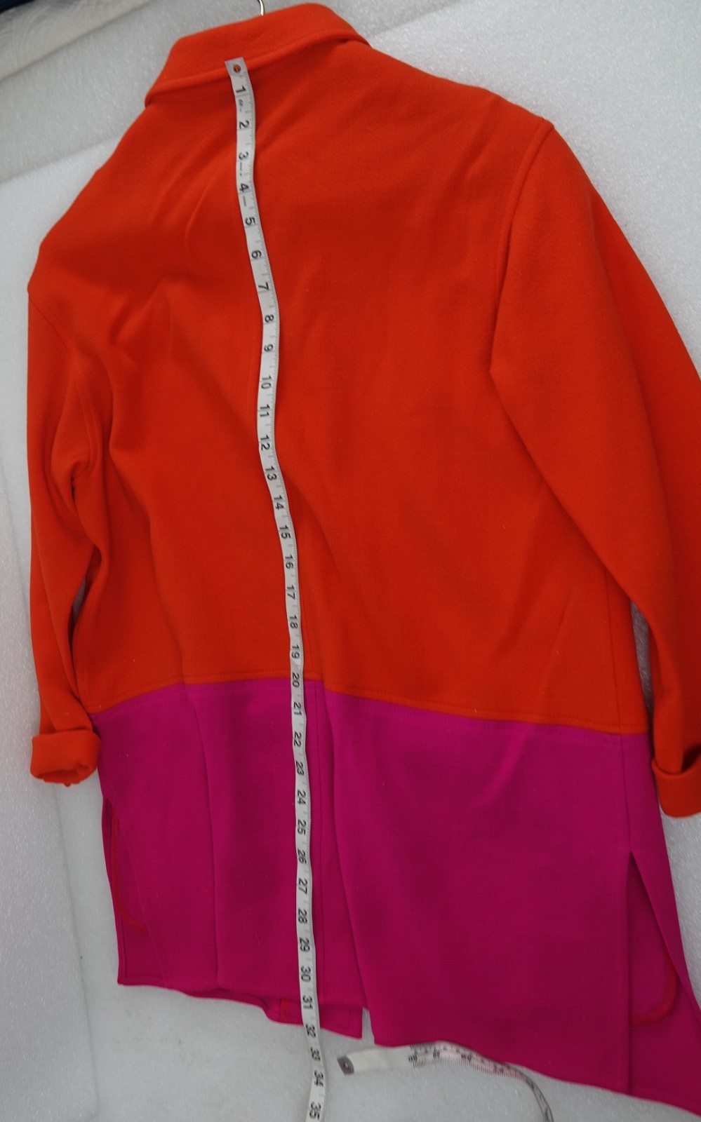 VINTAGE WOMANS EMANUEL UNGARO ORANGE COLORBLOCK 1960&rsquo;S JACKET 4/38