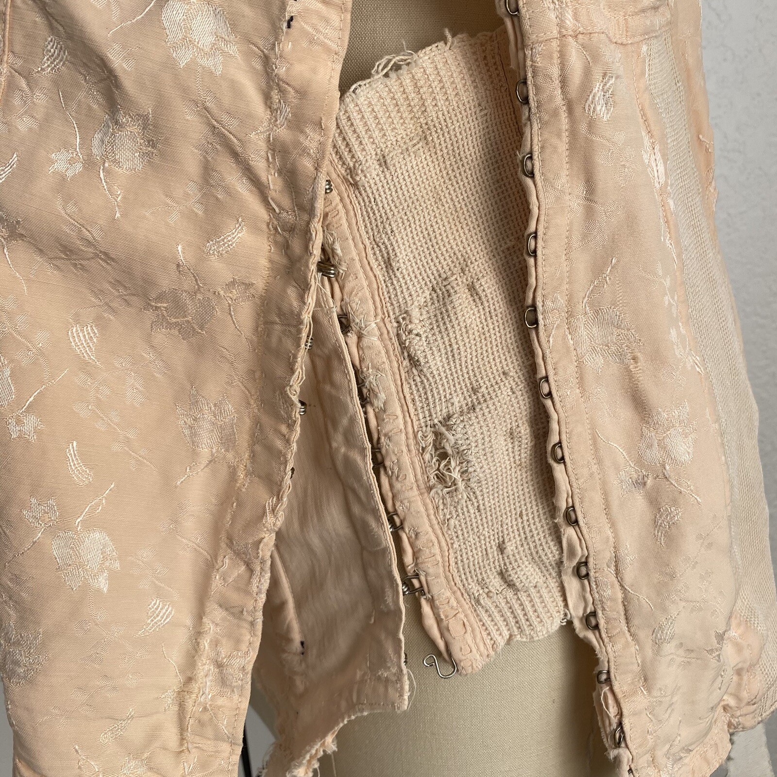 READ Vtg Sears Charmode Corset Girdle Open Bottom USA DAMAGED