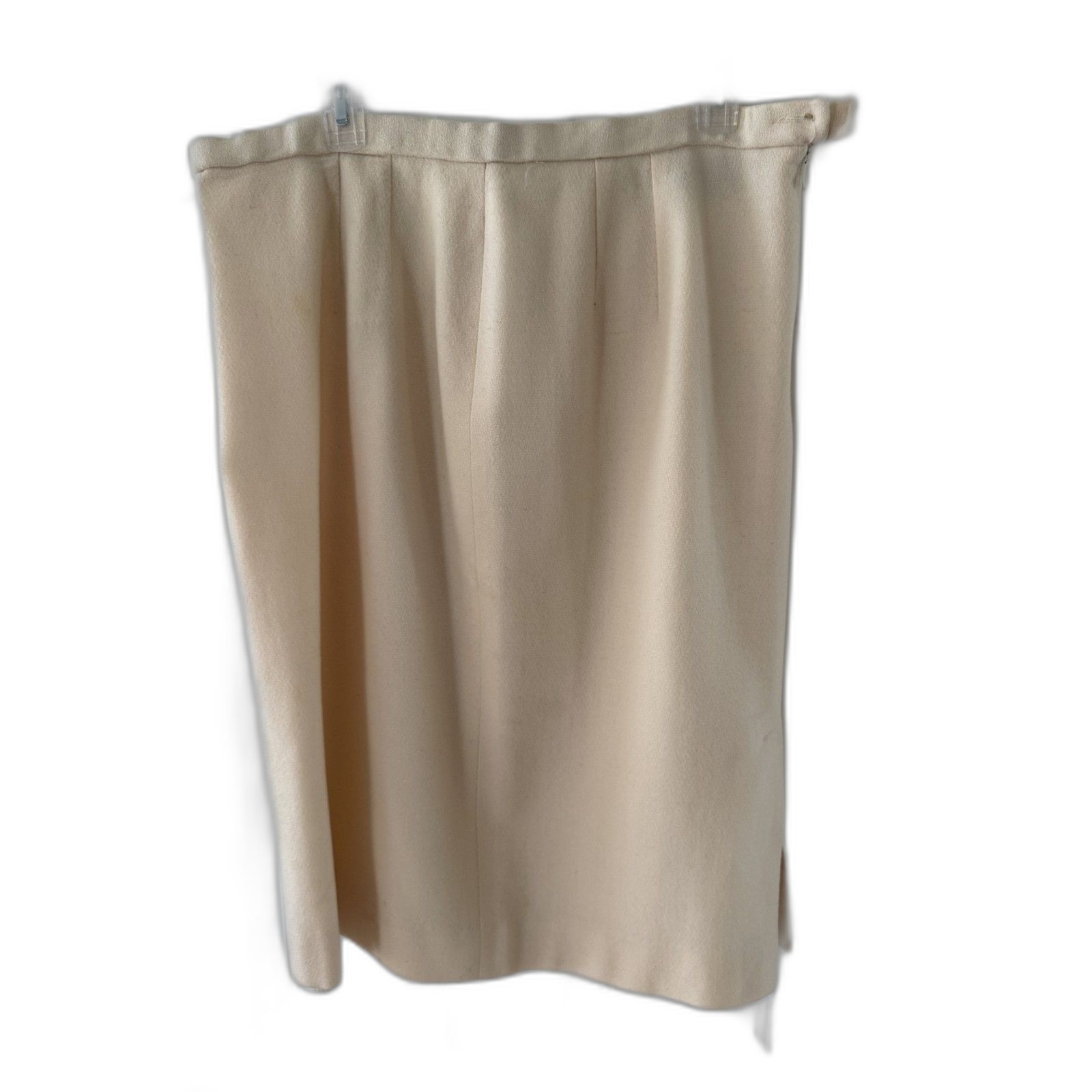 Alfred Dunner Cream Wool Blazer & Skirt Suit Size 18