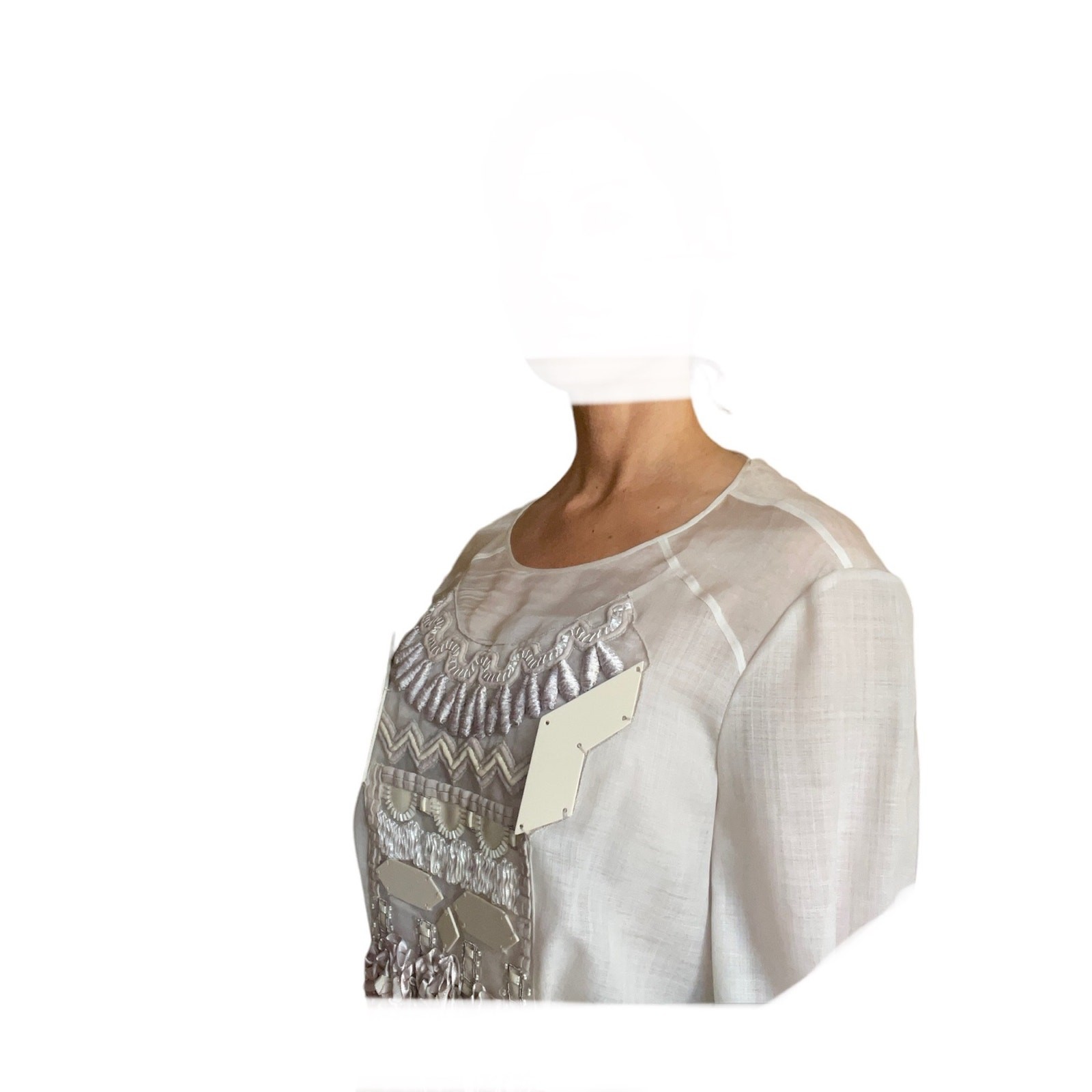 Vintage 90s CHRISTIAN LACROIX Hulotte Embellished Blouse Small S LUXURY Top Y2K
