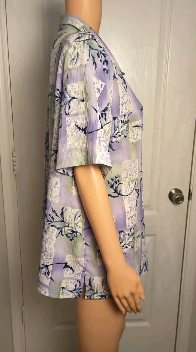 Vintage Patchwork Hawaiian Button Up Size 16 – Coastal Grandma Summer – D14