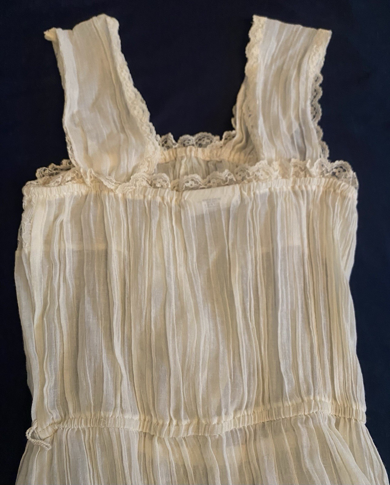 Vintage 1970s Semi Sheer Chiffon Prairie Boho Hippie Sundress California NWOT