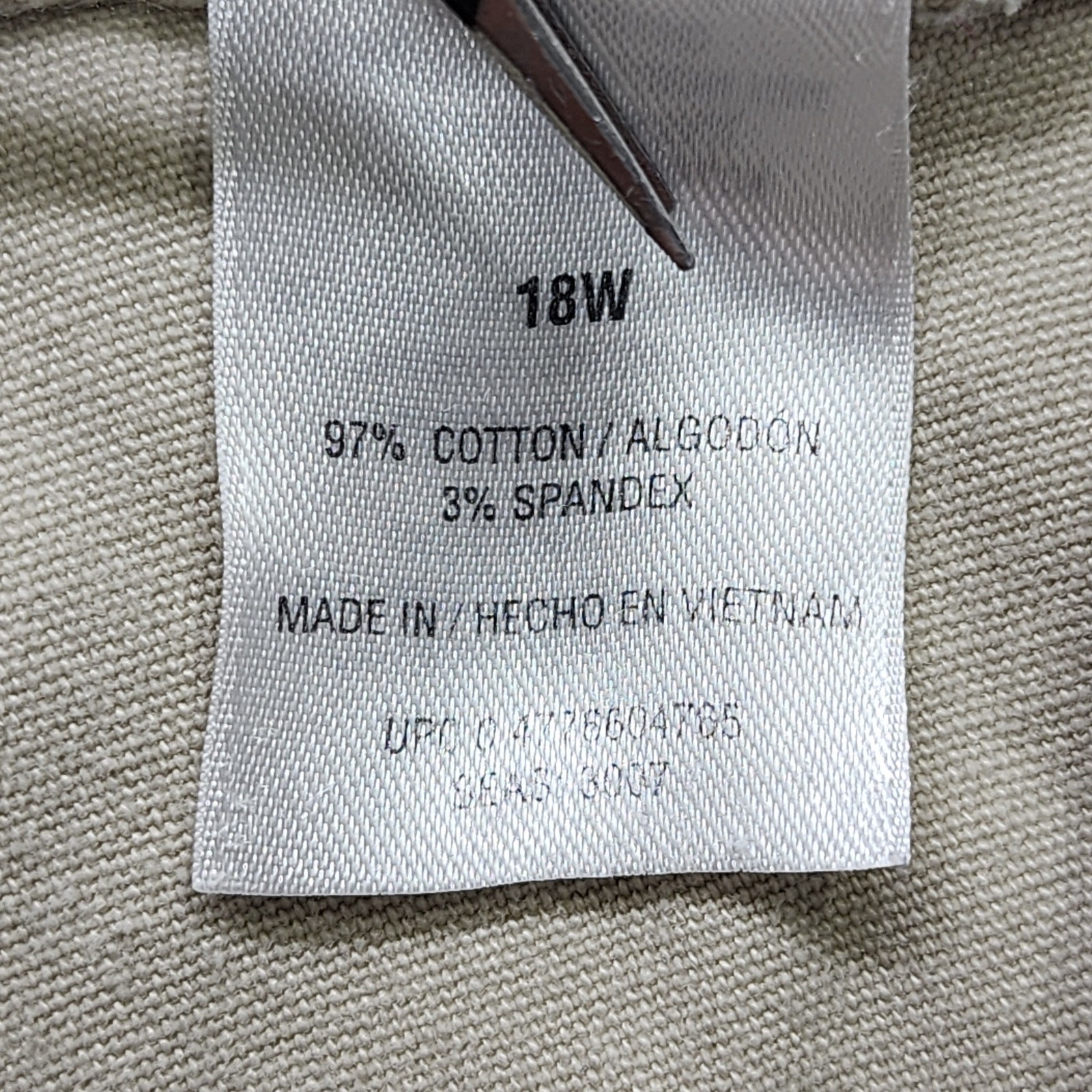 Vintage 90s Basic Editions Shorts Womens 14 Tan Khaki Stretch Cotton Slim Chino