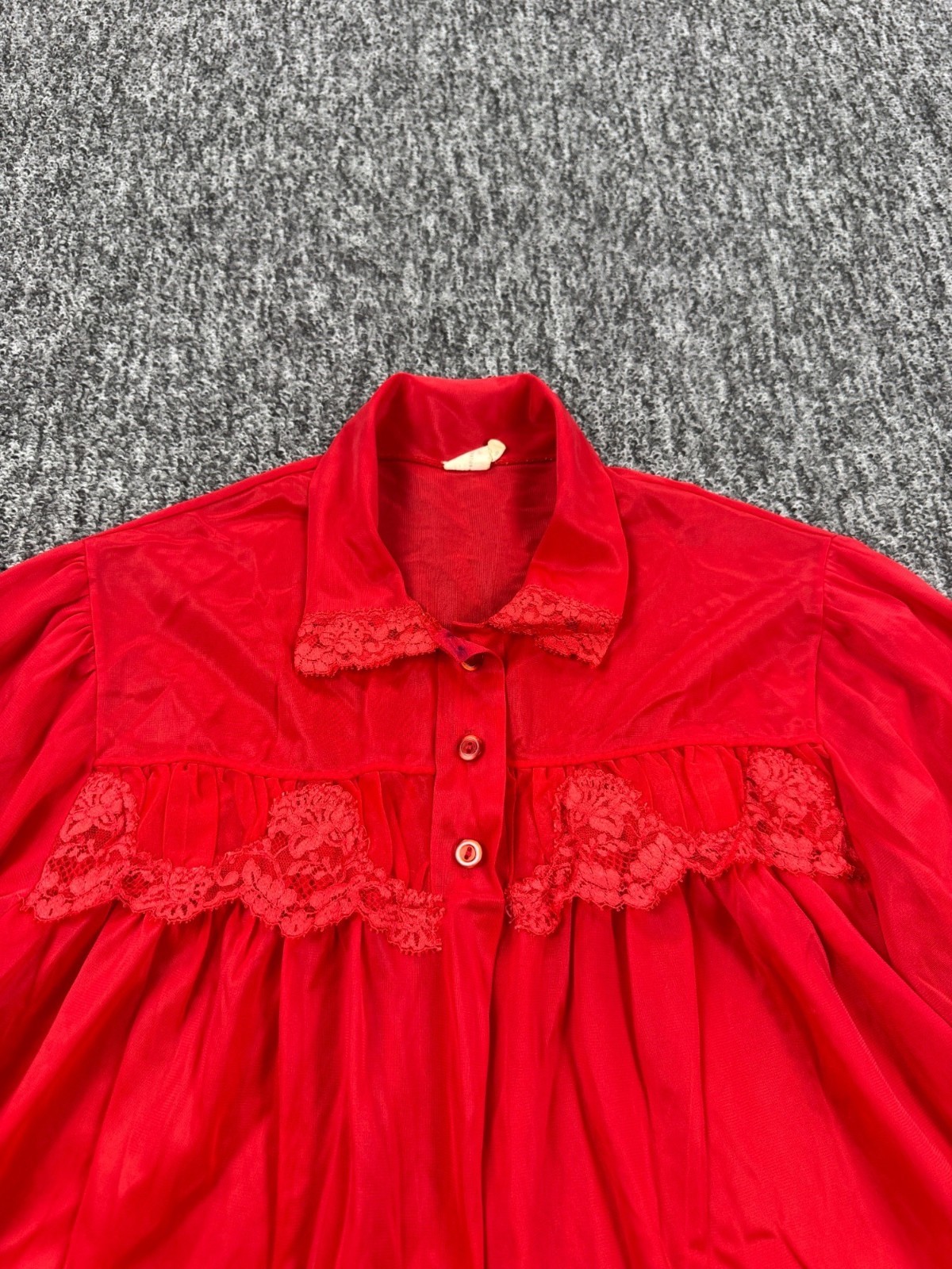 Vtg Sears Top Women Large Cherry Charmode Babydoll Lingerie Chemise Nightgown