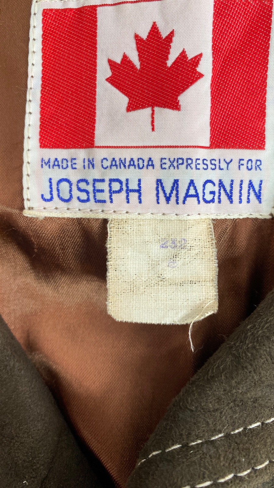Vintage 1970s dark brown suede jacket JOSEPH MAGNIN XS genuine leather boho