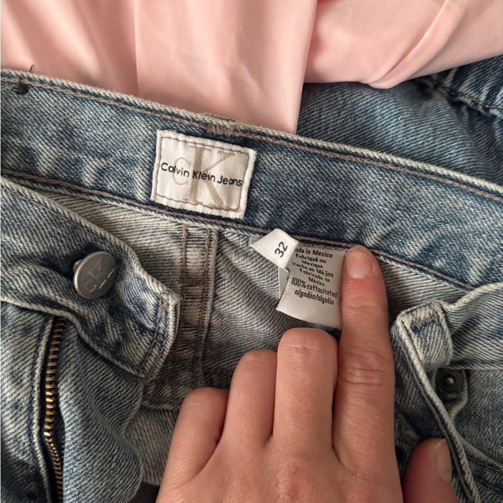 Calvin Klein CK Vintage 90s Y2K High Rise Straight Leg Denim Jeans 32 / 10/ 12