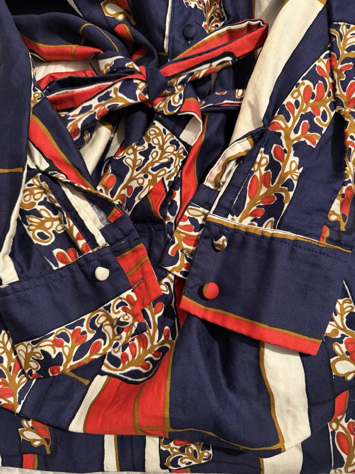Vintage Lanvin Paris-New York Button-Down Shirt Bold Artistic Pattern
