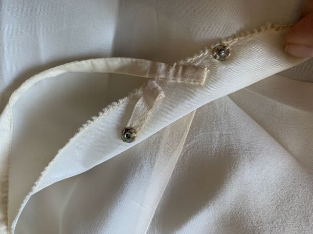 Authentic Antique 1920s Long Slim Full Slip Side Hooks Snaps Rayon Taffeta Darts