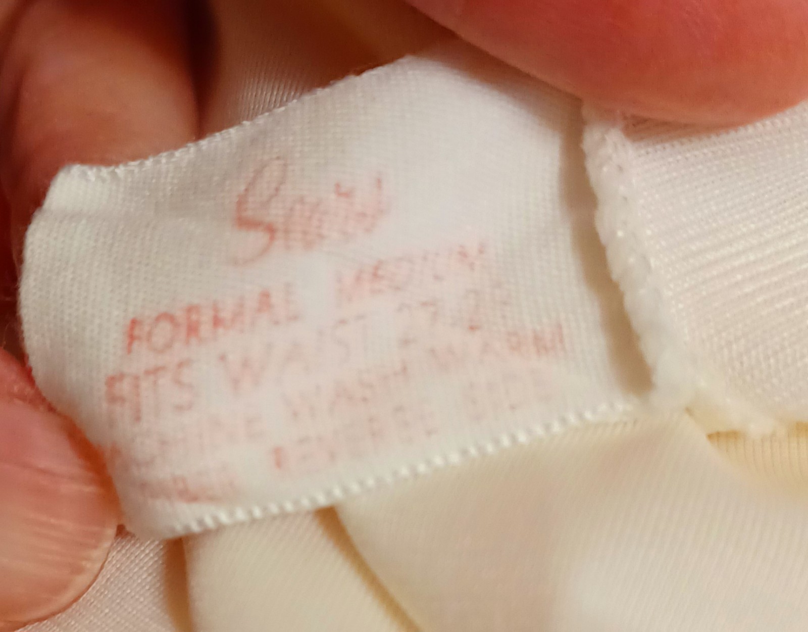 Vintage Sears Formal Half Slip Ivory 27-29 Waist Length 36 In Slit Lace Accent