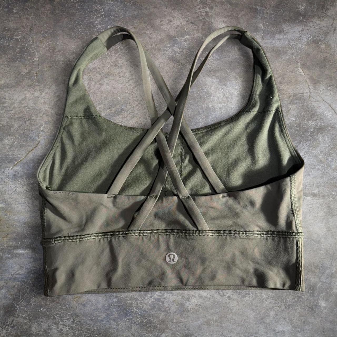 Lululemon Gray Crossback Longline Sports Bra Women&rsquo;s Small S