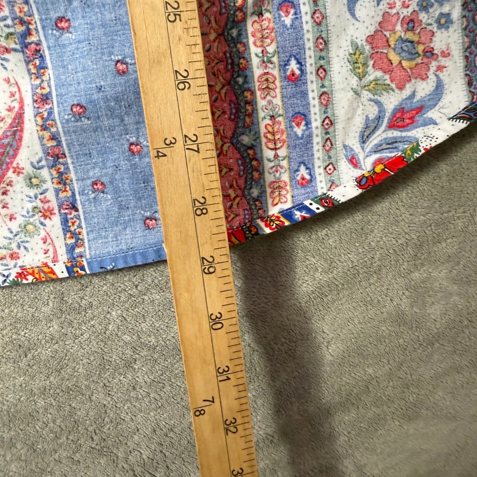 Vintage 90s Floral Patchwork Boxy Shirt Size 20 Novelty Cotton Western Eclectic