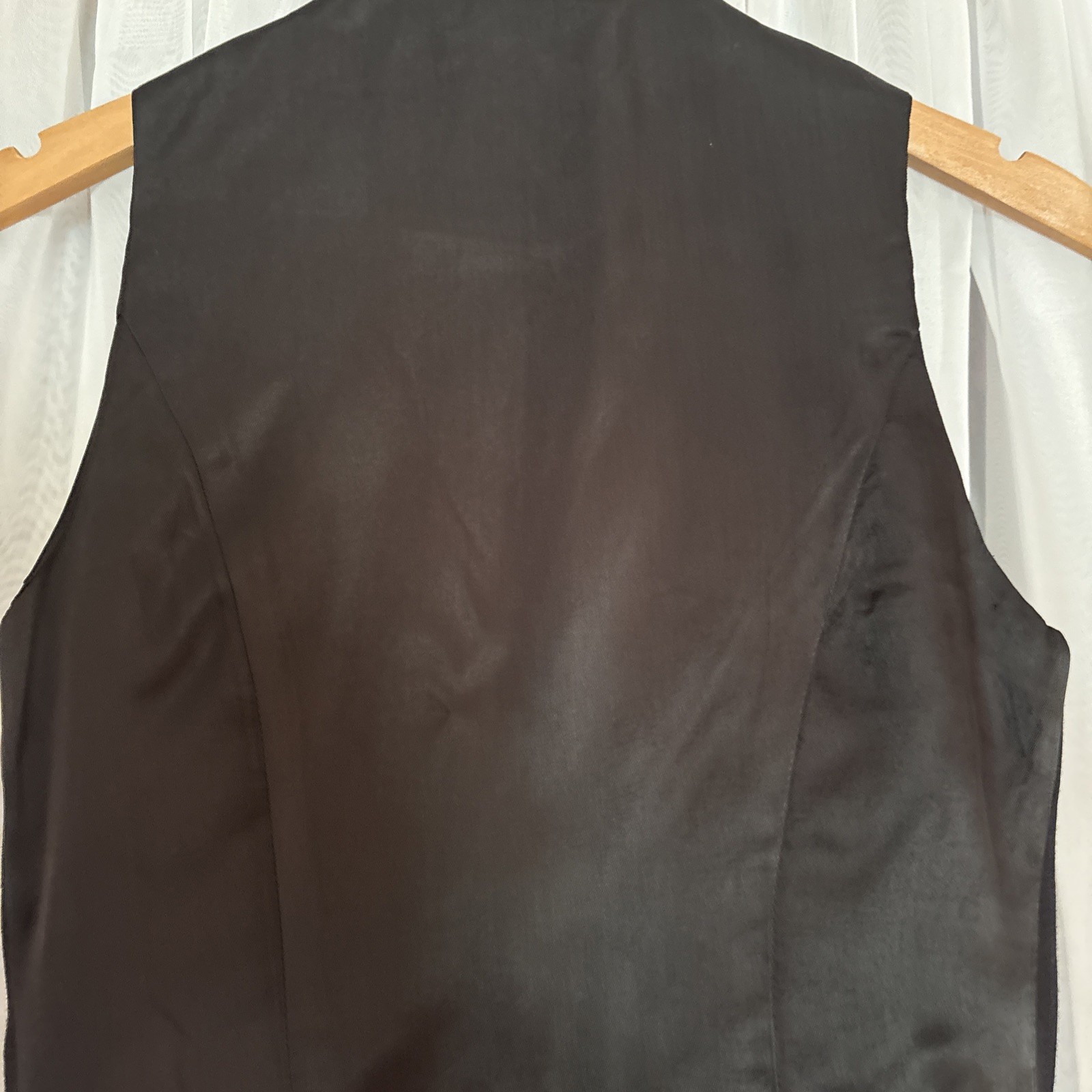 Vintage Roncelli Couture Vest Black Wool Rare Classic Staple Wardrobe Piece 12
