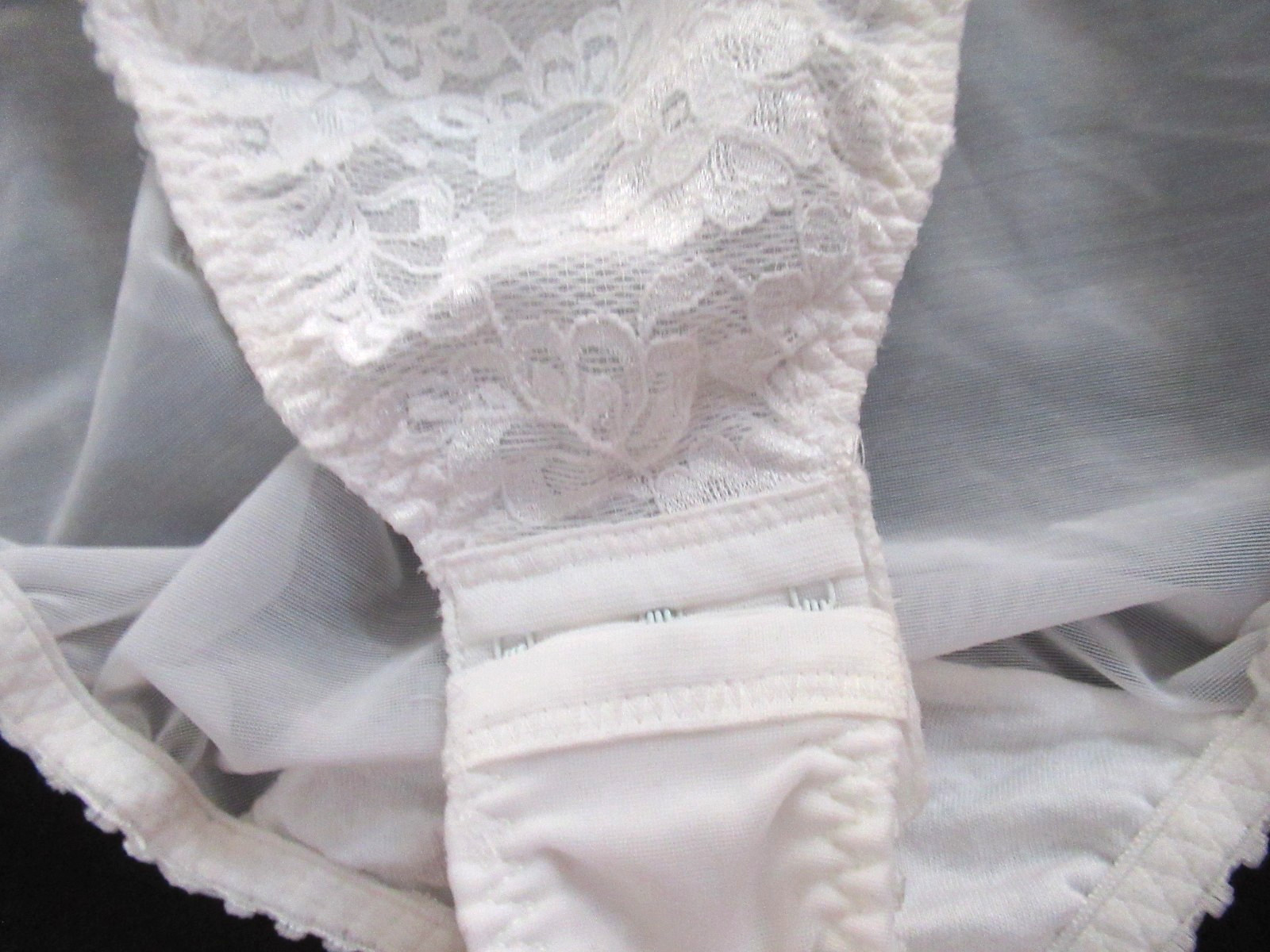 NWT VTG Jaclyn Smith Kmart stretch lace Panty hi waist brief sz 5 girdle white