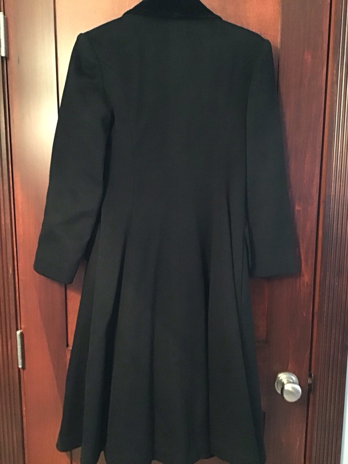 Vintage WORUMBO 100% Wool Long Black Size 6 Women&rsquo;s Coat Fashioned by JILL JR.