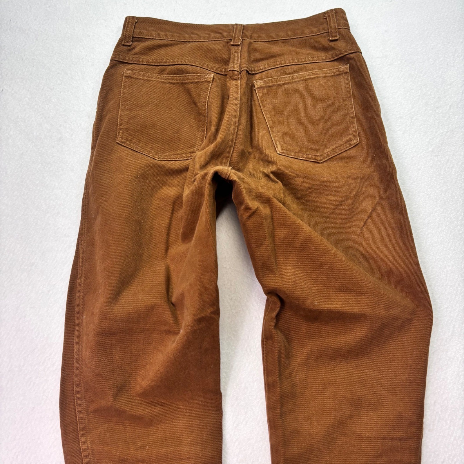 J&Hook Jeanswear Brown Work Pants Size 12 Vintage Workwear Straight Leg