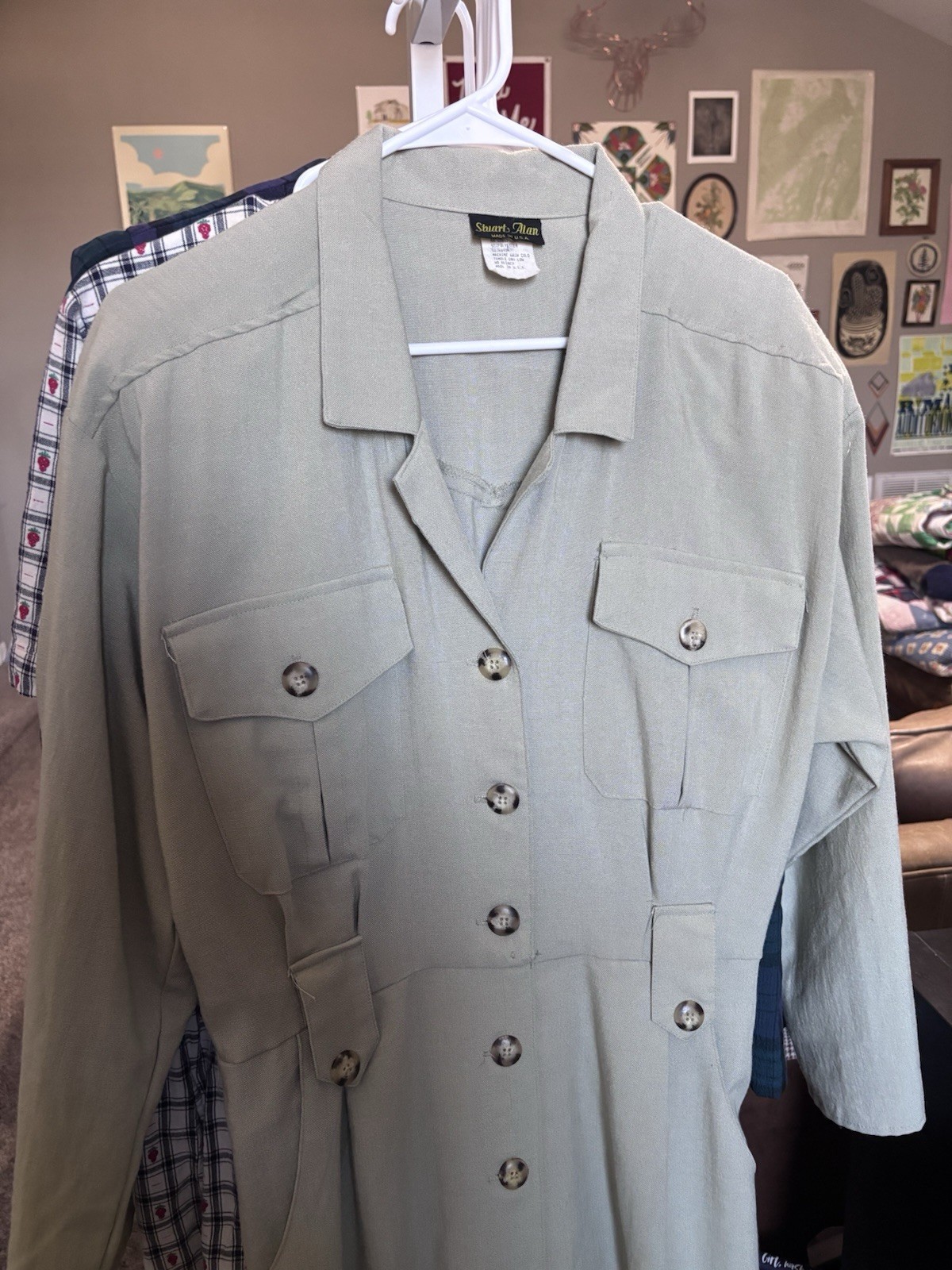 Vintage Stuart Alan button-front Dress