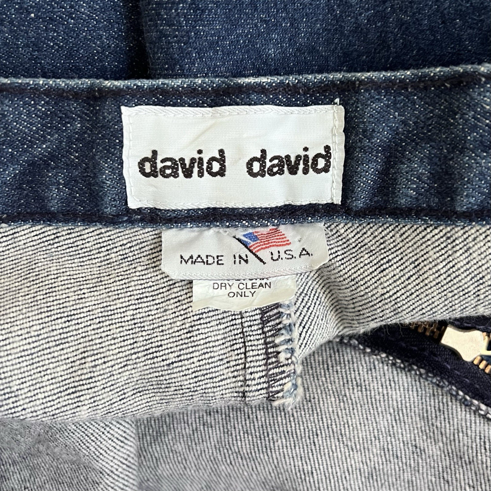 VTG 80s David David Stirrup Jeans Denim Pant Size High Rise Blue W29 L28