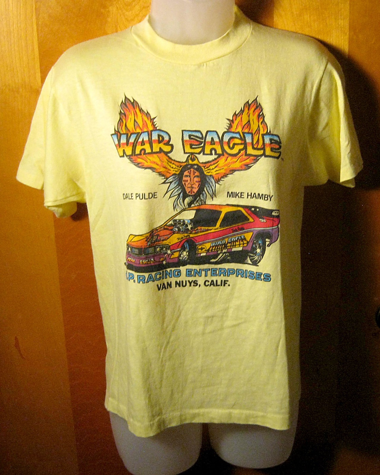 Vintage Hanes 1970&rsquo;s War Eagle Van Nuys Unisex T-Shirt Dale Pulde Mike Hamby Med