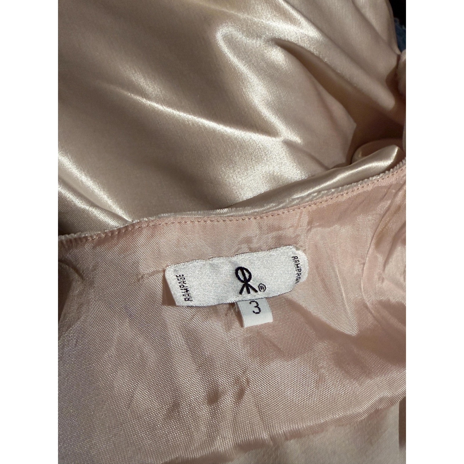 Vintage 90s Champagne Satin Slip Dress | Velvet Bust | Bridalcore gown | XS