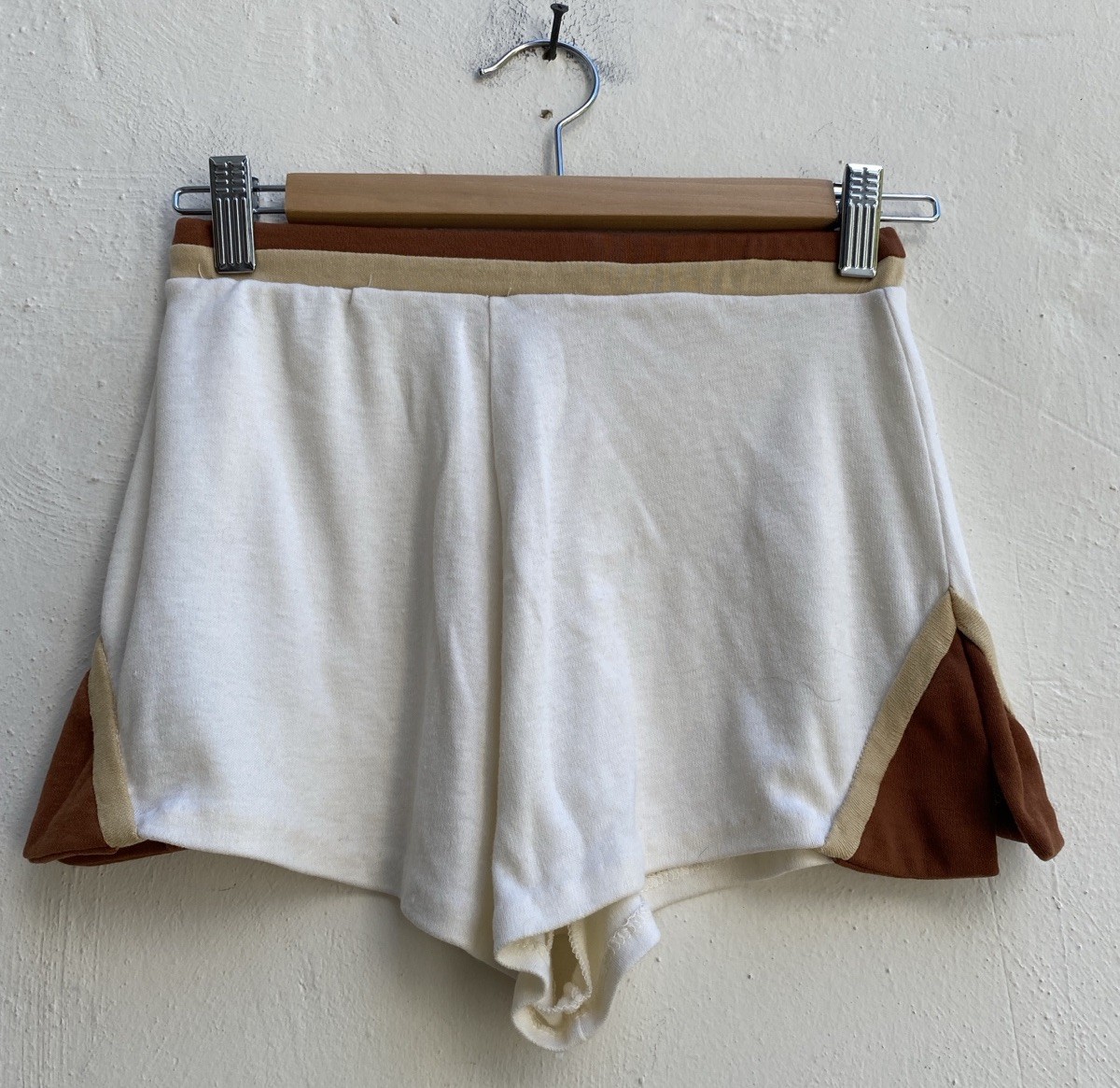 Vintage 70s Cole of California S Cotton Terry High waisted shorts with trim