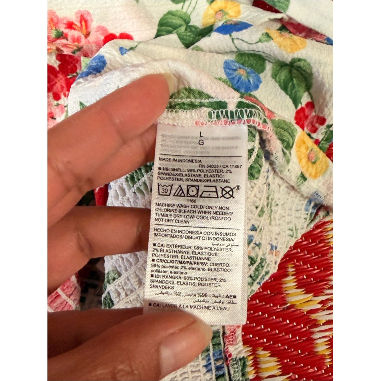 Old Navy Camisole Floral Tie-Shoulder Sleeveless Top Sz L-Summer