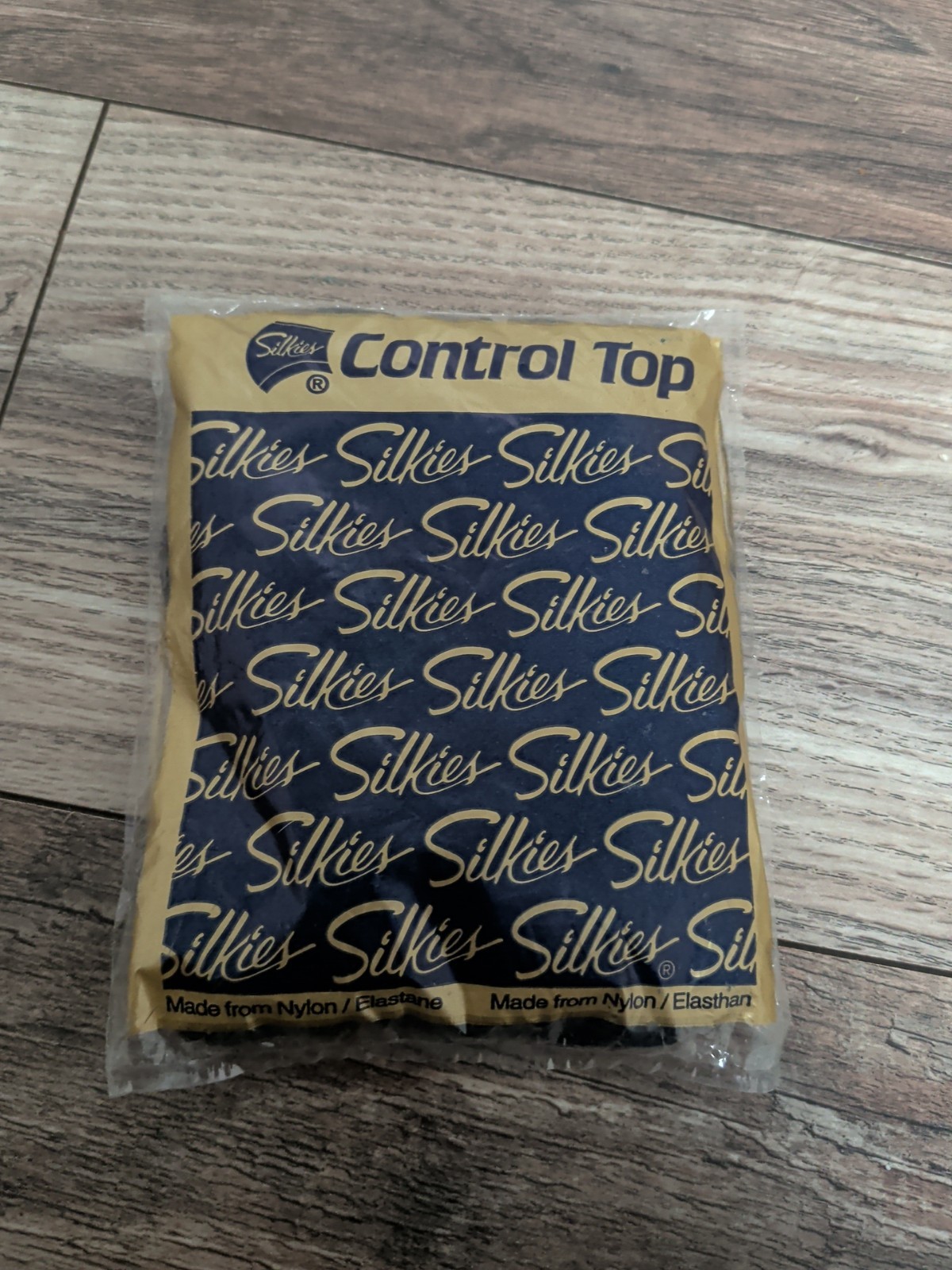 Vintage Silkies Control Top Pantyhose Medium Barely Off Black