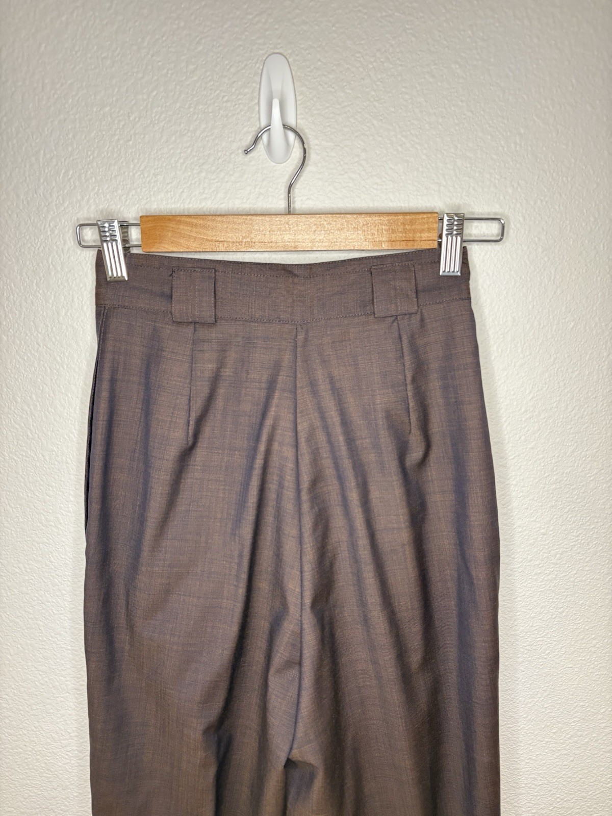 VTG 80s Gianni Versace Brown Trousers Made in Italy IT 38 US 00 24&Prime; Waist