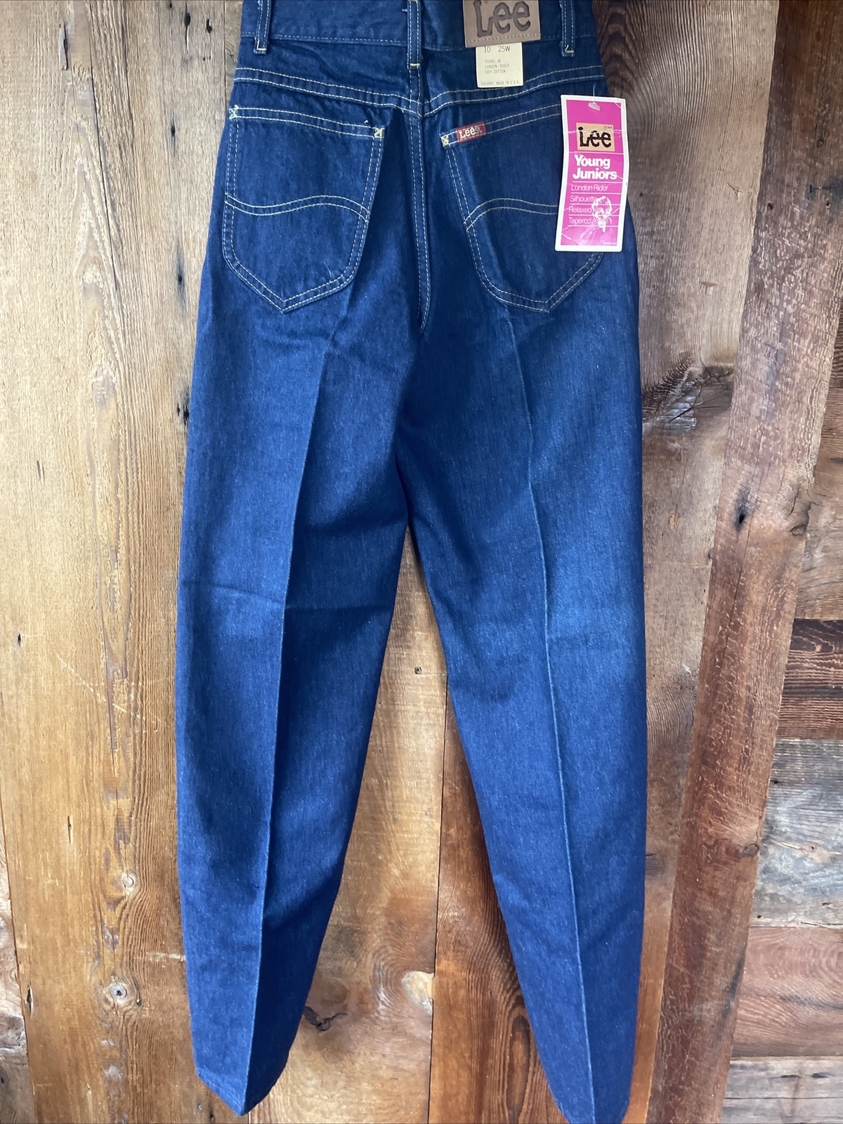NOS 0/1 LEE Vintage LONDON RIDER DENIM Mom JEANS SIZE 25/33 Pleated 1980s NWT