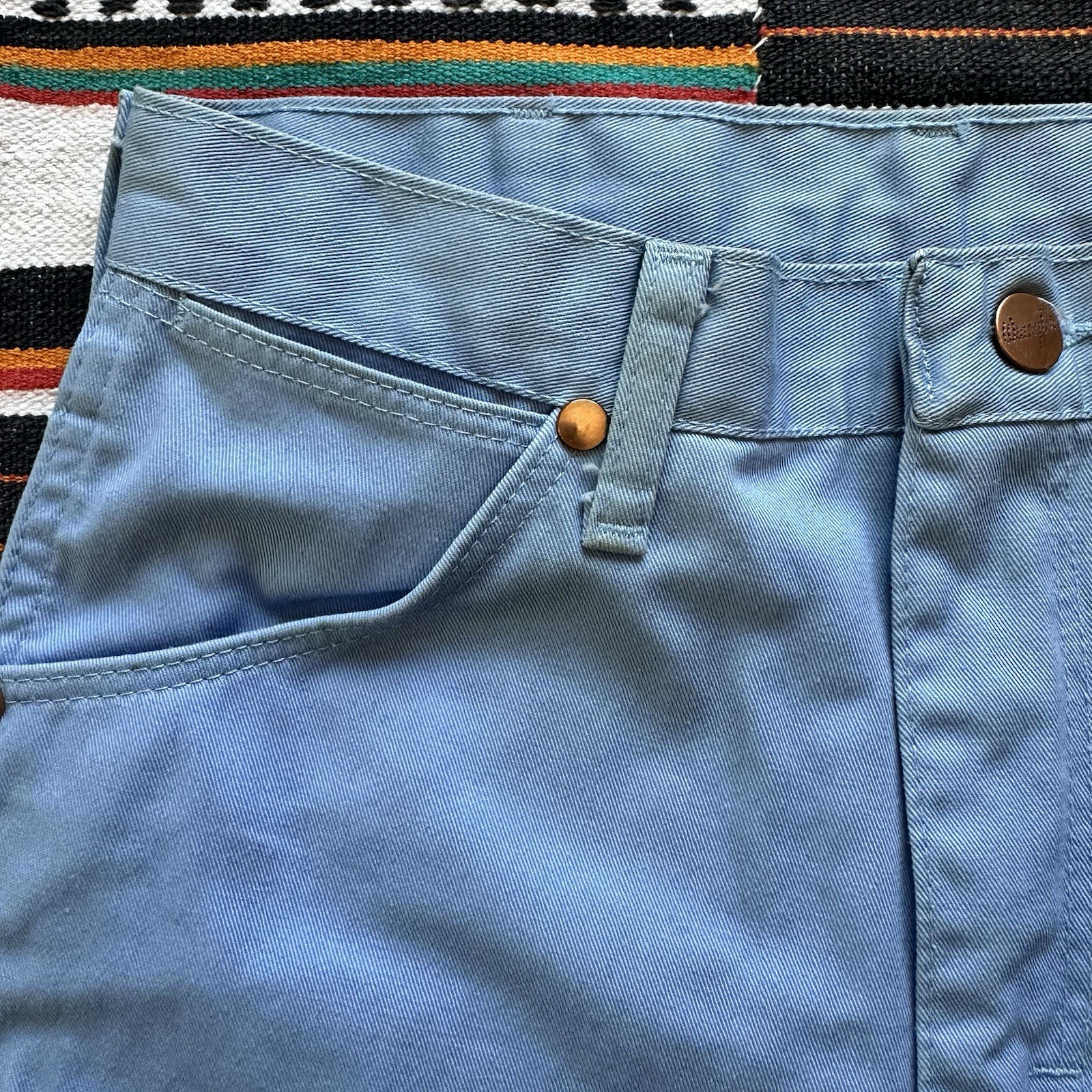 Vintage 60’s/70’s Wrangler Blue Sta-Prest Jeans. Women’s. Western. Rare. 26/33