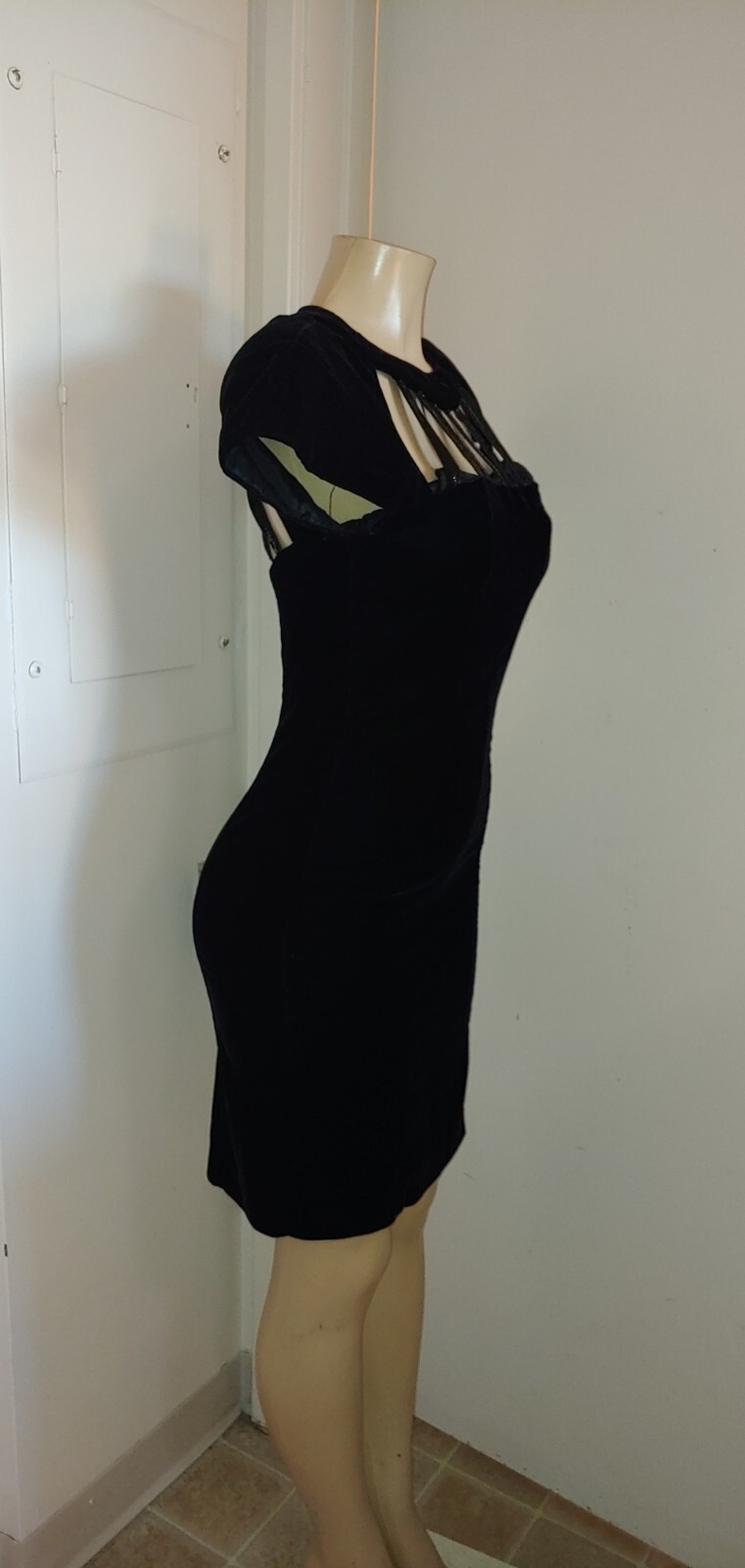 Vintage vampire Mistress Velvet Sequin 90s Dress Limited Edition