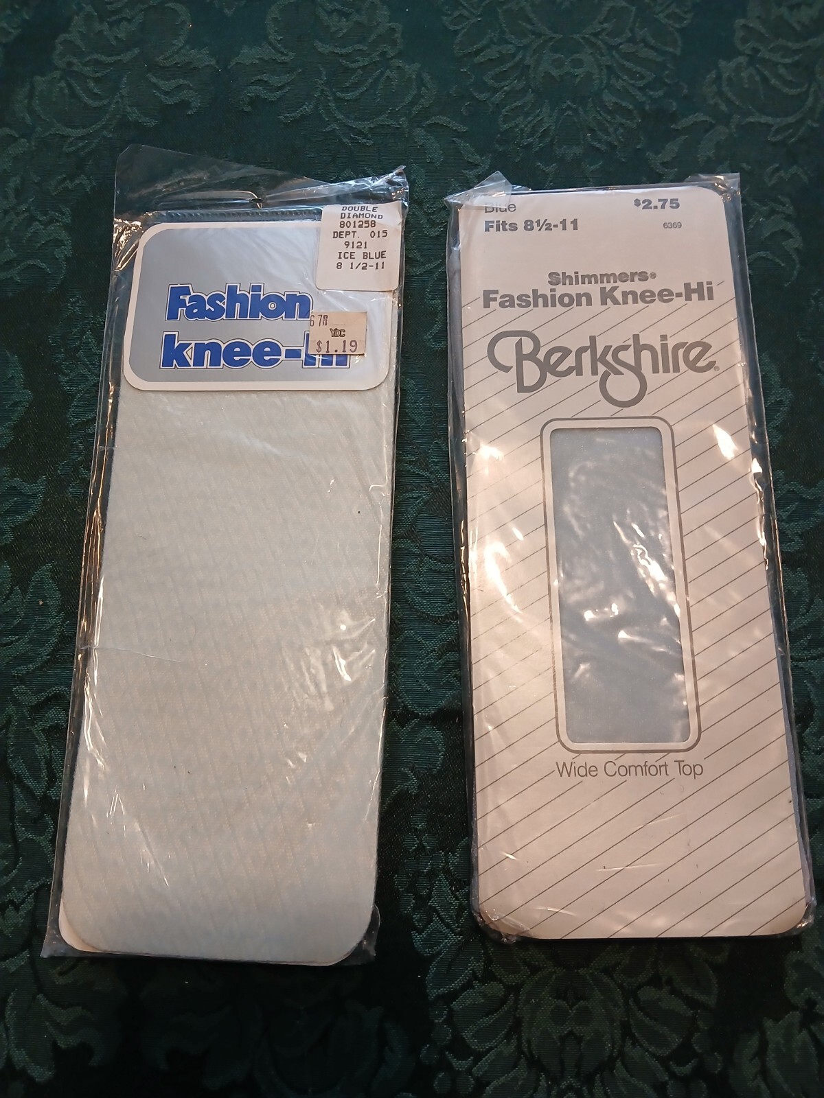 1980s Lot of VTG Knee Highs Women&rsquo;s Various Brands NEW Light Blue