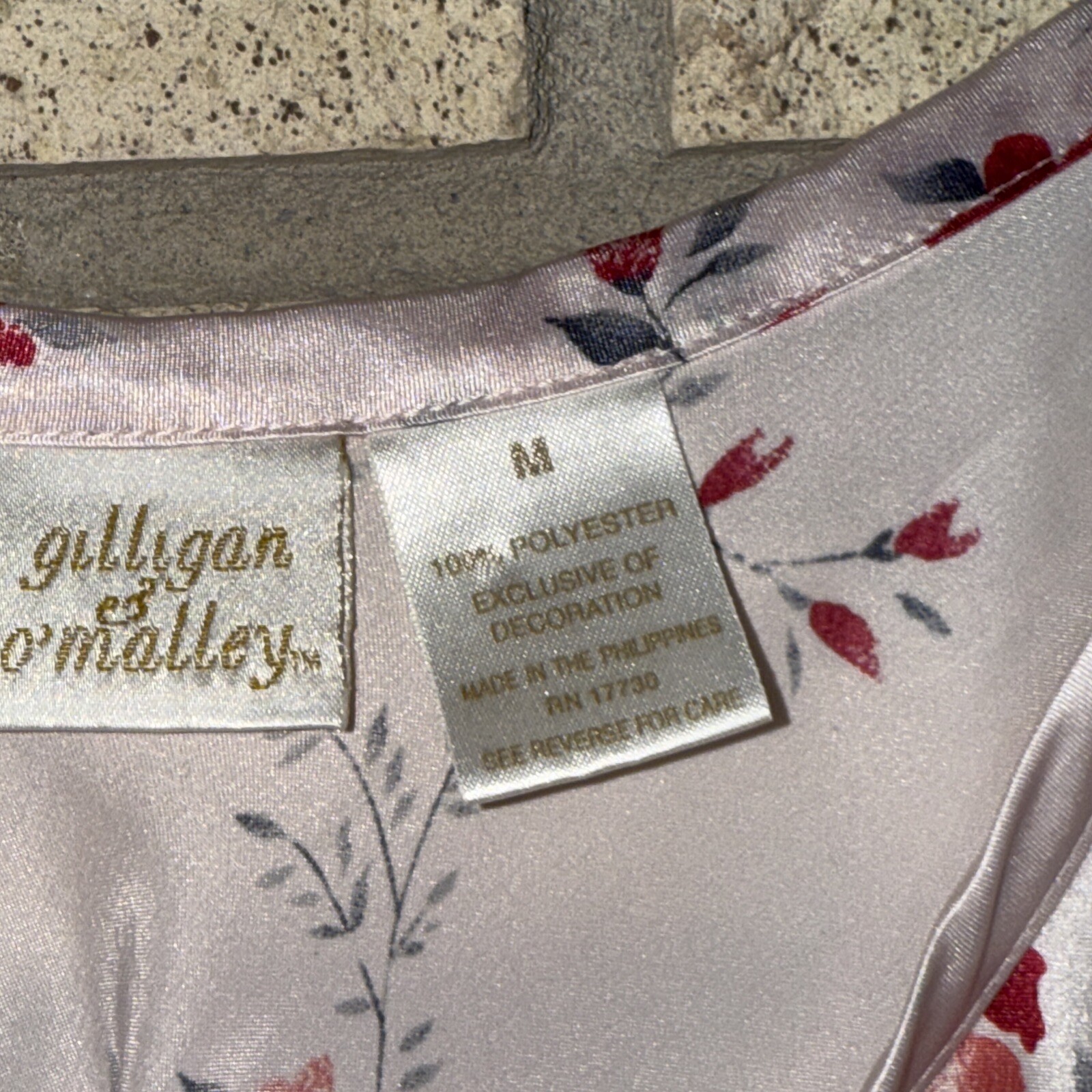 Vintage Gilligan & O’Malley Multicolored Floral Print Bias Cut Slip Dress Medium