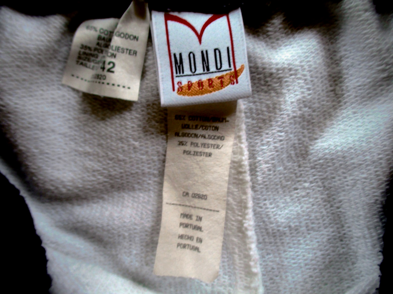 MONDI SPORTS J OGGER PANTS WHITE MULTICOLOR COTTON BLND SIZE 42 EU VINTAGE