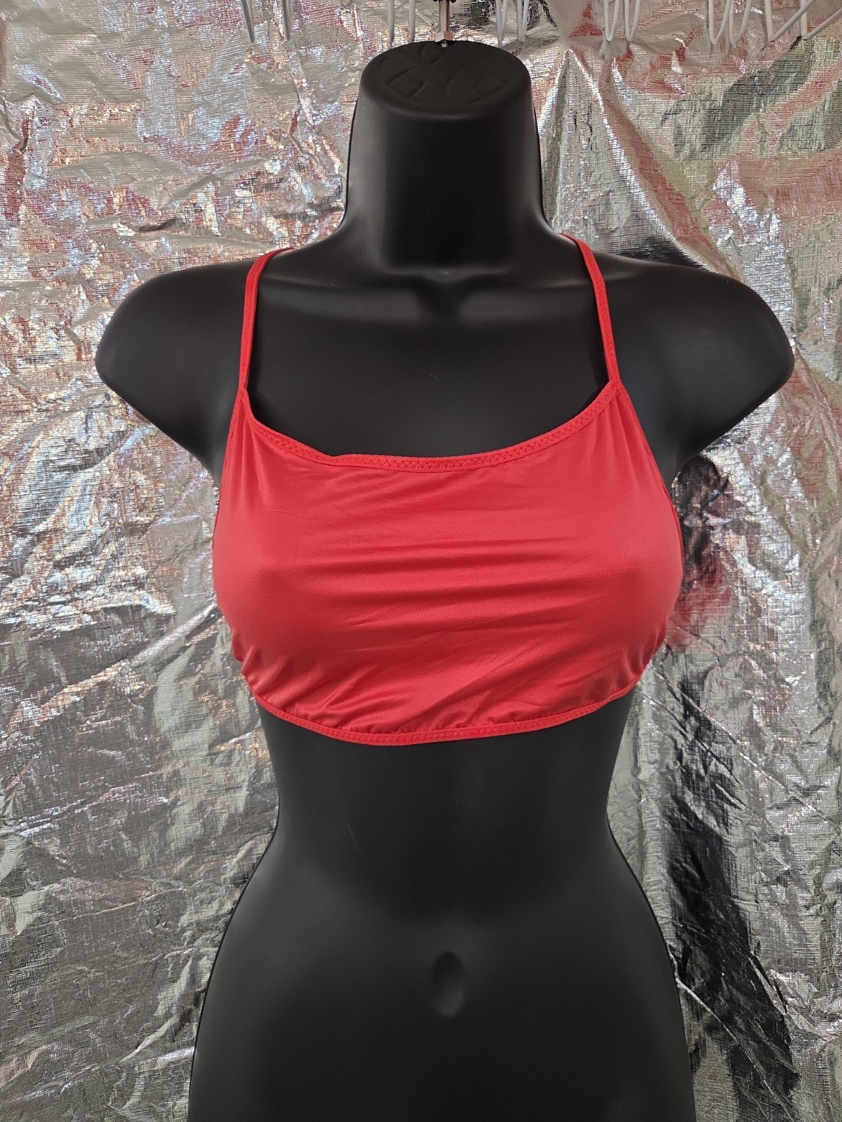 New Vintage Red Coral Victoria&rsquo;s Secret Women&rsquo;s Crop Top Medium 6