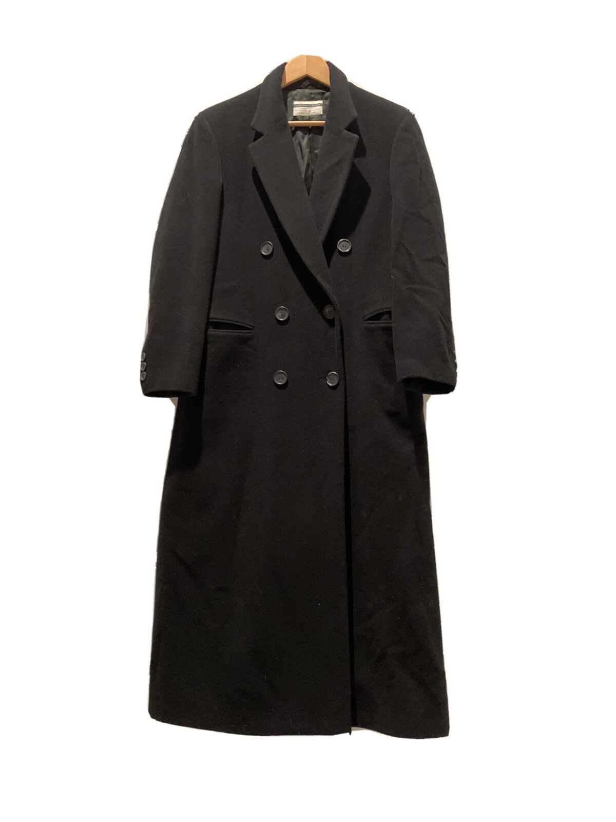 Vintage United Colors of Benetton Women’s long Wool Blend Coat Black size EU42