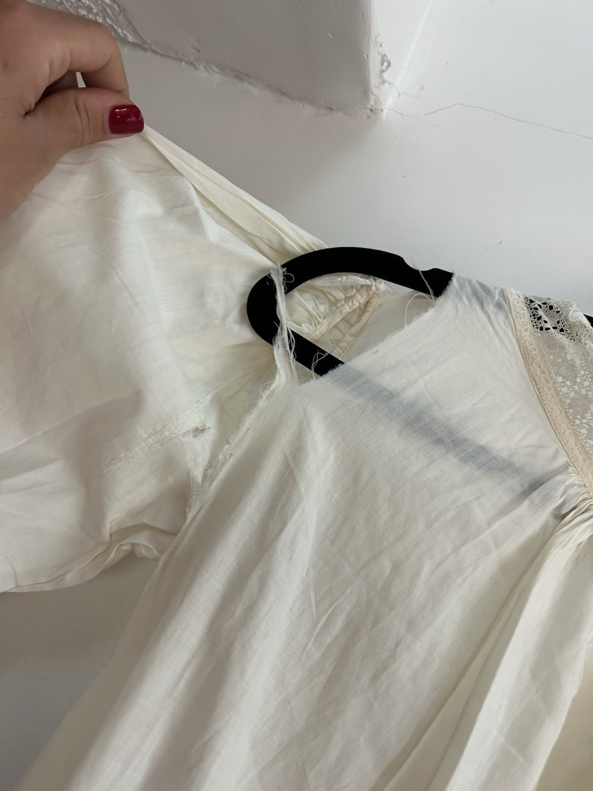 LOT OF 6 EDWARDIAN VICTORIAN PRAIRIE LINGERIE SLIP NIGHTGOWN THRASHED AS-IS