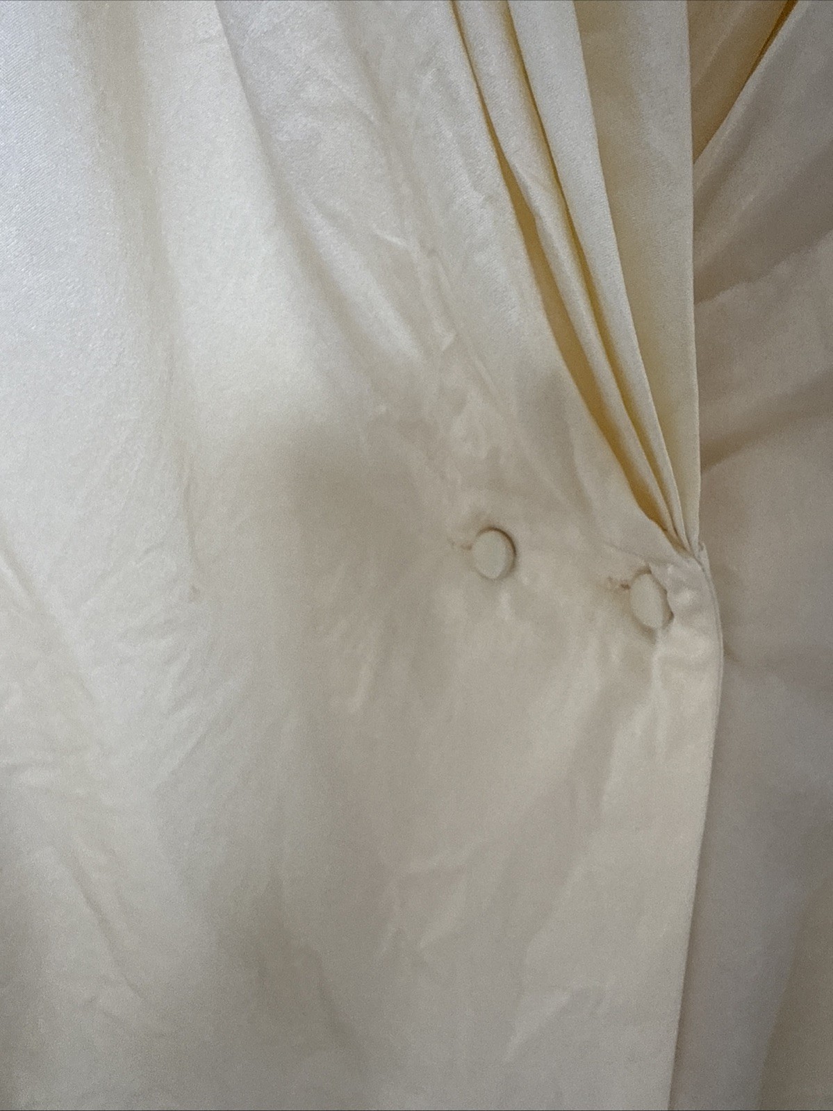 Vintage Alexandria 100% Silk Blouse Cream Ivory Size 6 Luxury Longsleeve