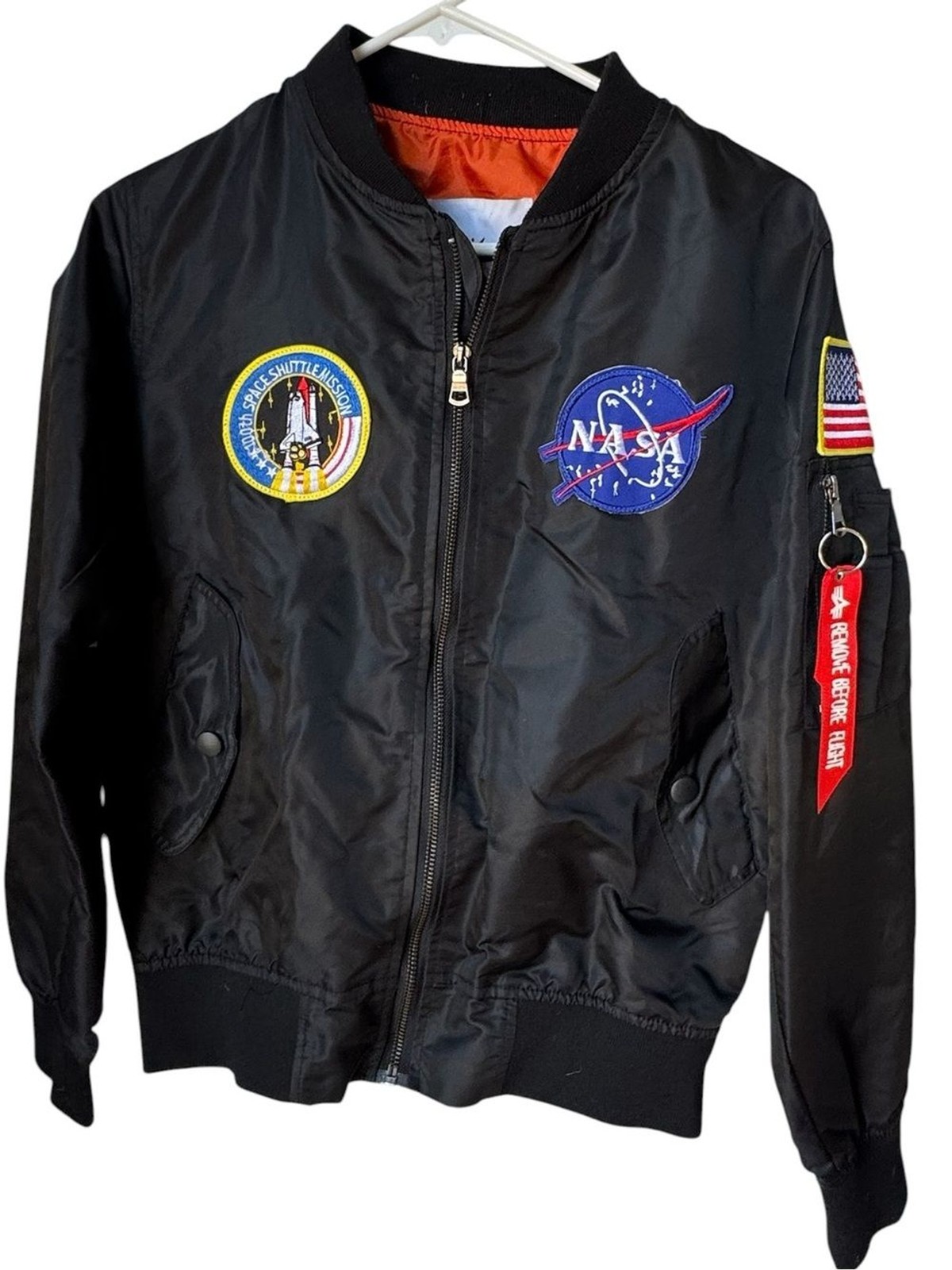 NASA Sniper High End Black Flight Bomber Jacket Women’s M MINTY