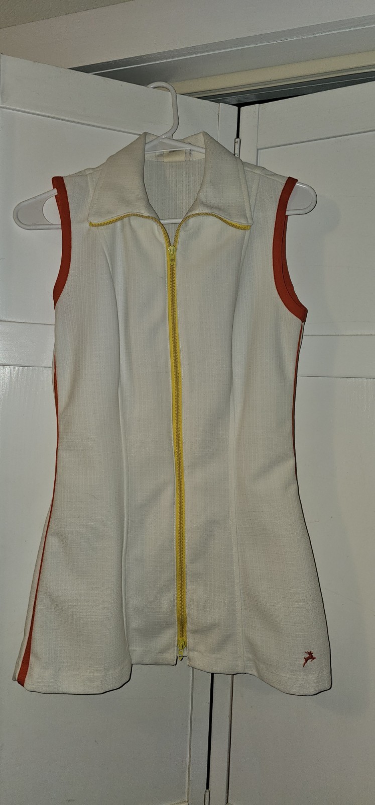 Vtg White Stag Stagwhites Women&rsquo;s Size 10 Zip Front Sleeveless Tennis Top 70s