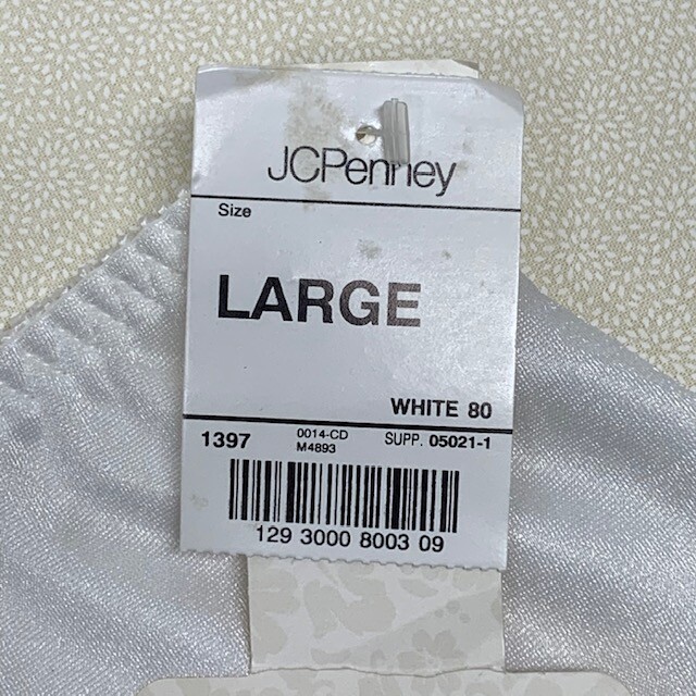 NWT JCPenney Adonna Light Control Stretch Satin Panties. Size Large