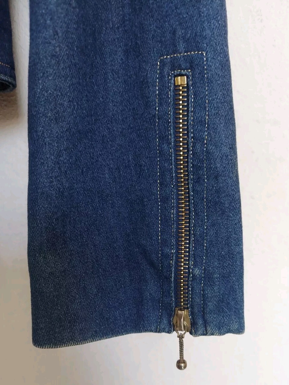 Emanuel Ungaro Vintage Bikers Dennin Jacket Size 8 , Read Description
